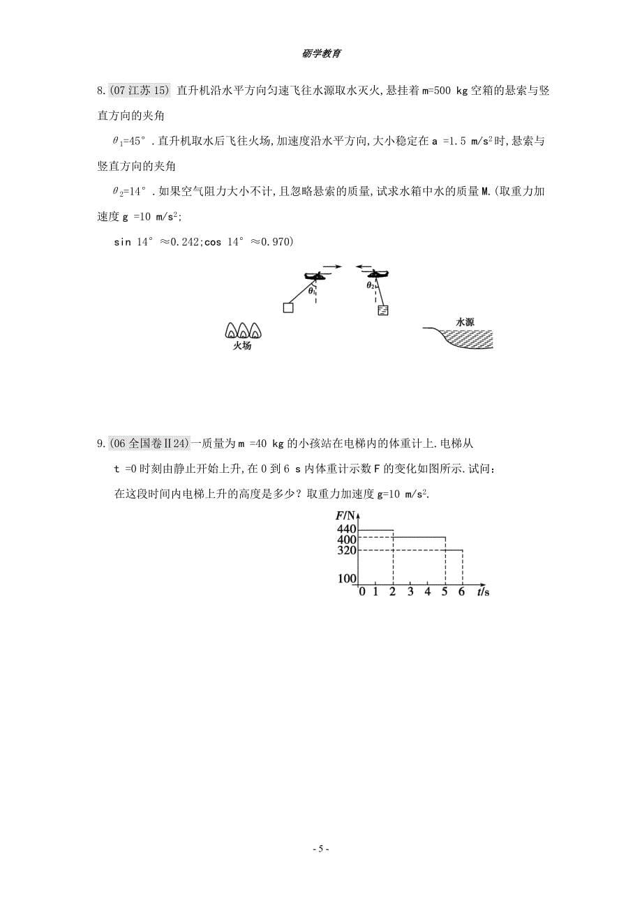 牛顿定律学生用真题版06-08_第5页