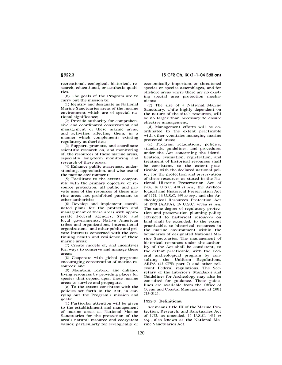 美国环保法律原文regulations15_cfr_922_marine_sanctuaries_第4页