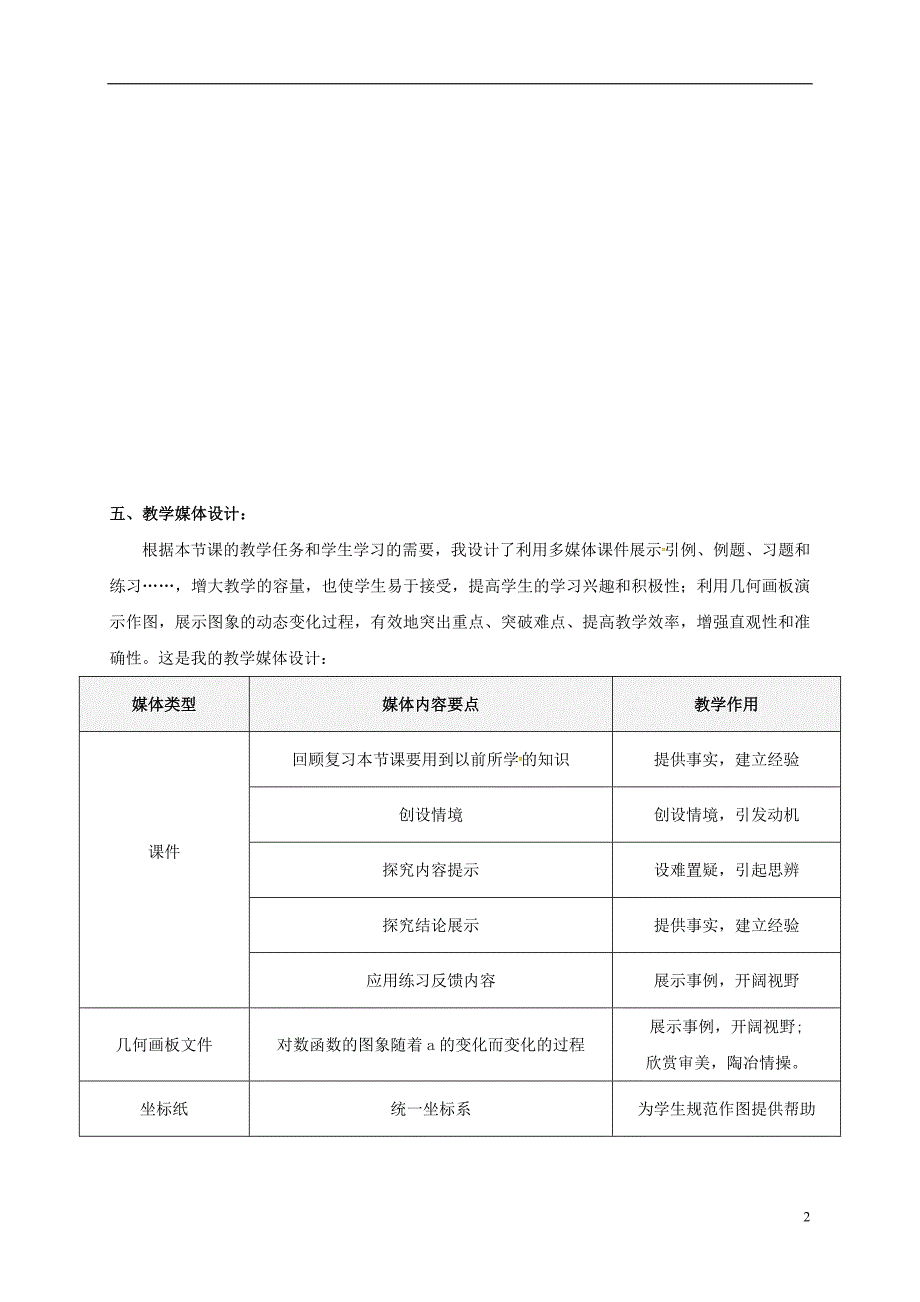 山西省岢岚县高中数学第二章基本初等函数（ⅰ）2.2.2对数函数及其性质教案新人教a版必修1_第2页