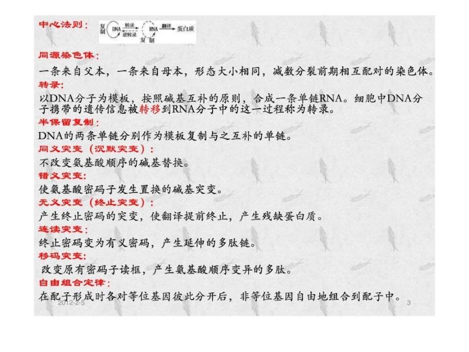 复旦大学现代生物科学导论名词解释ppt课件_第3页