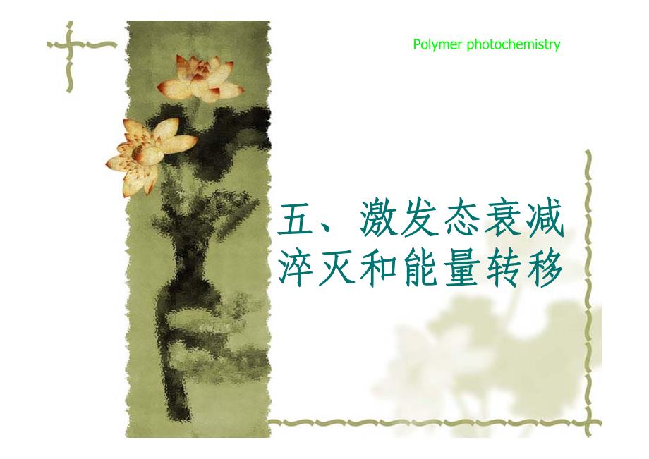 高分子光化学(复旦大学）五、激基体_第1页