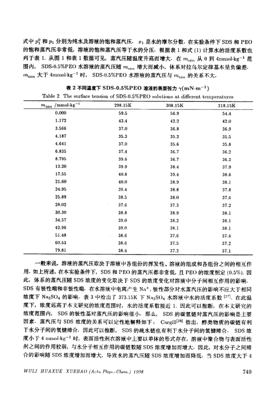 十二烷基硫酸钠聚氧乙烯体系饱和蒸汽压和表面张力_第3页