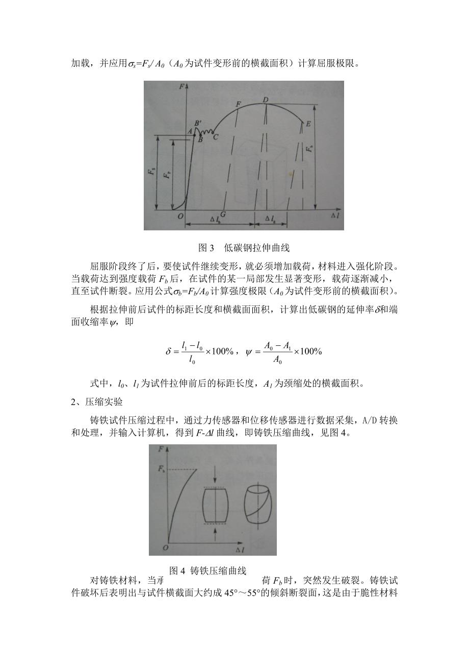 材料拉伸压缩实验报告_第2页