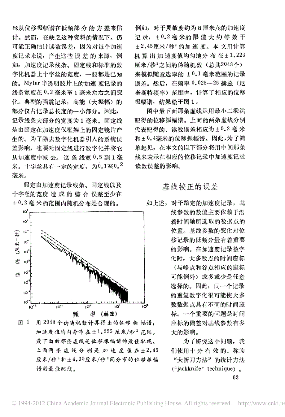 评定强震加速度记录数字化和基线校正误差的新方法_第2页