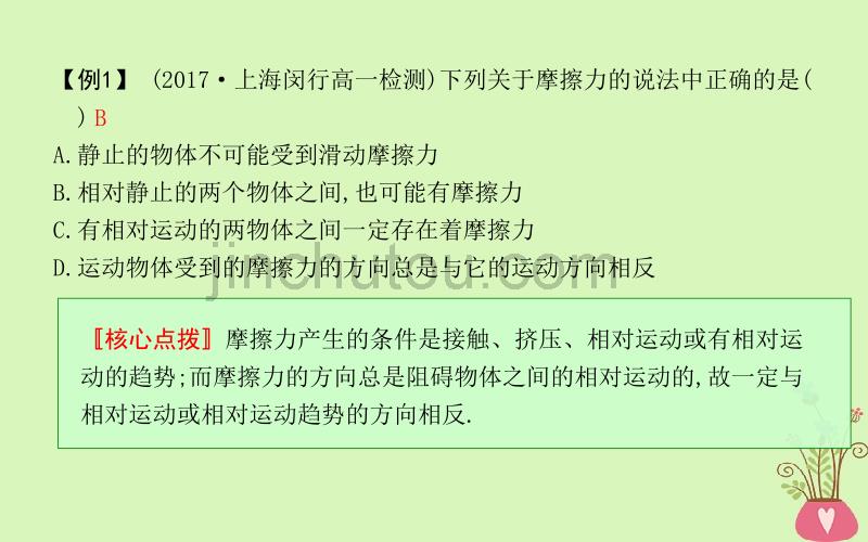 2017-2018版高中物理第3章相互作用习题课弹力、摩擦力的分析与求解(教师备用)课件新人教版必修1_第5页