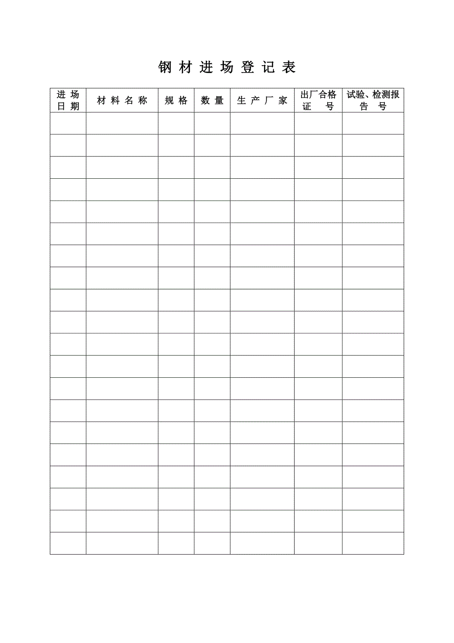 钢材进场登记表_第3页