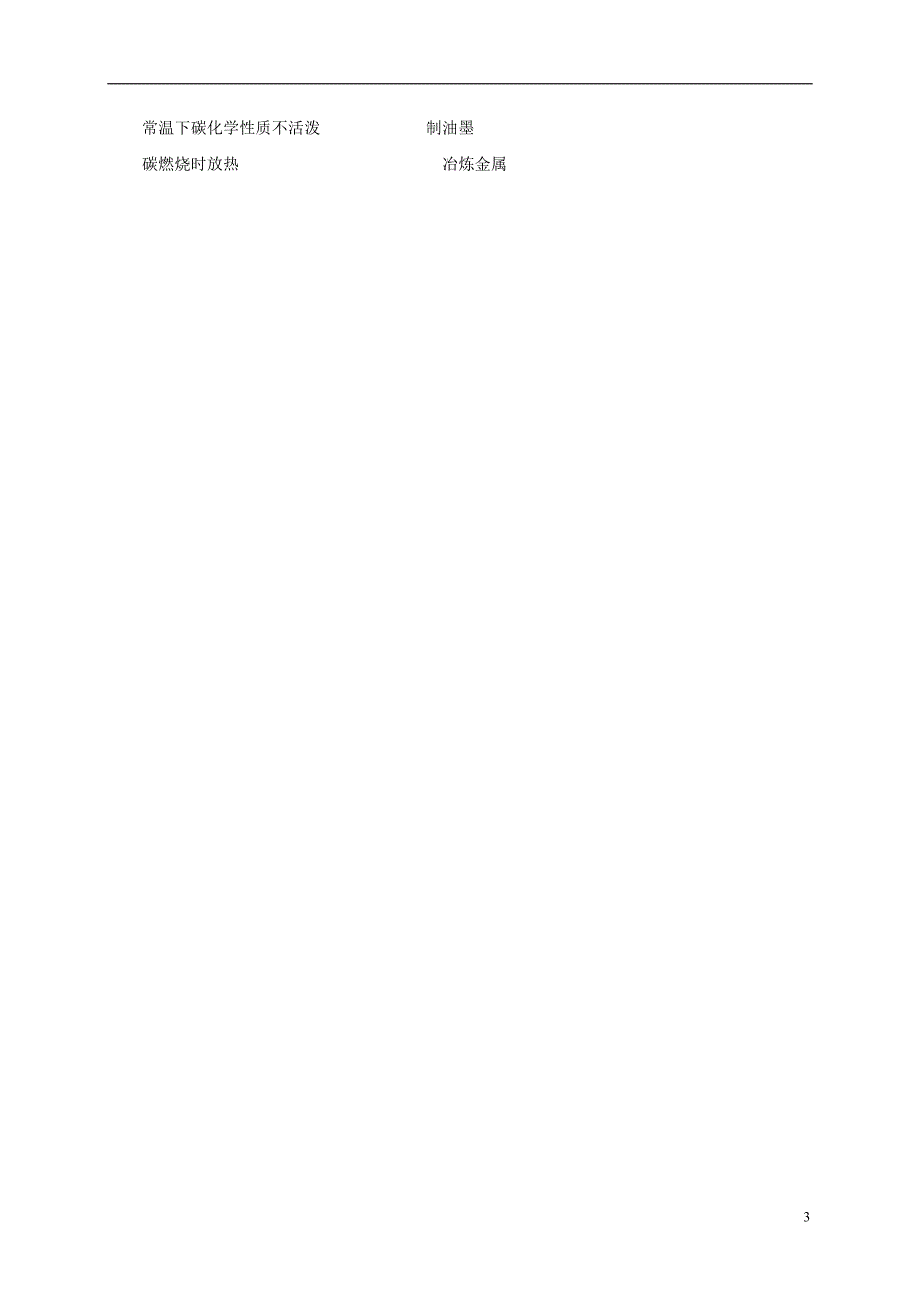 浙江省绍兴市越城区九年级化学上册6.1.1碳单质课堂练习（无答案）（新版）新人教版_第3页