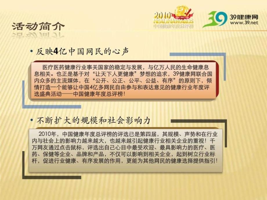 2010中国健康年度总评榜策划案_1ppt课件_第3页