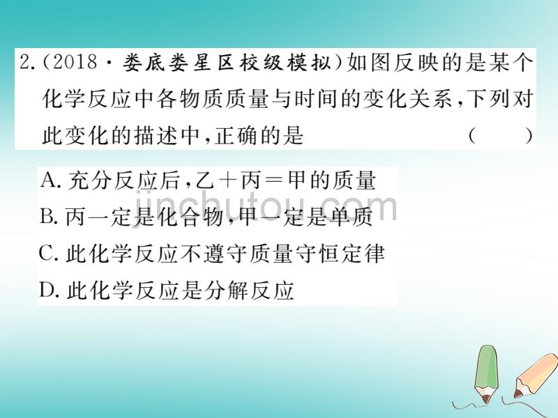 2018秋九年级化学上册专题四化学方程式习题课件新人教版_第5页