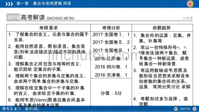 2019版高考数学（理）一轮课件：第1讲集合的概念与运算_第2页