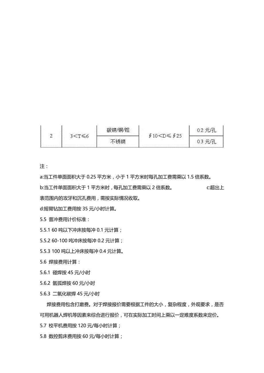 钣金加工报价参考标准【详述】_第5页