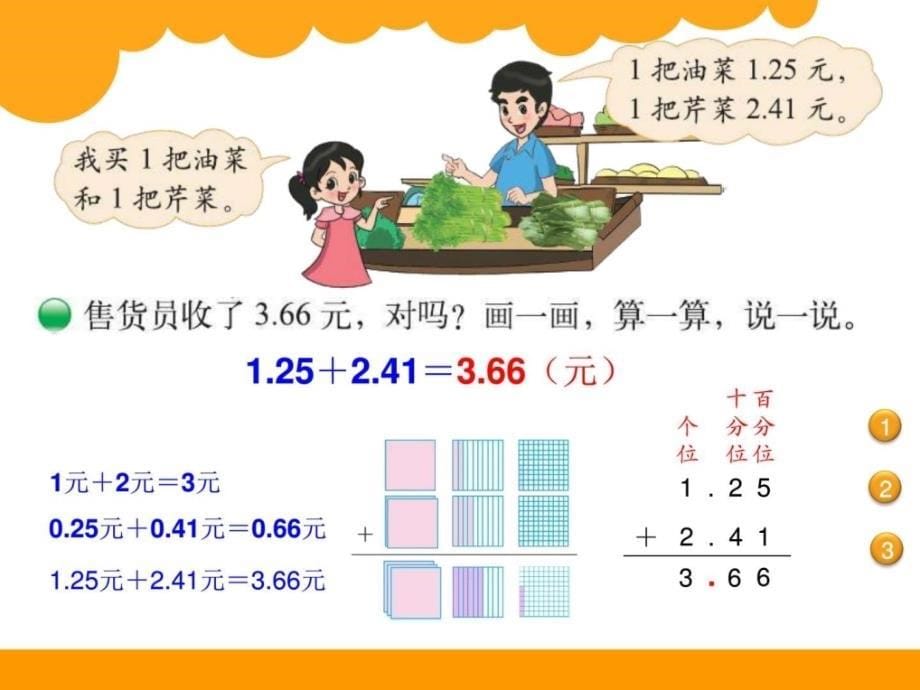 2016新北师大版小学数学四年级下册15买菜课件_第5页