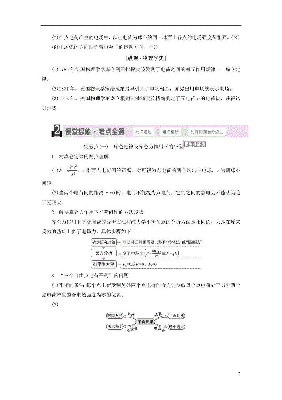 江苏专版2019高考物理一轮复习第六章静电场学案_第2页