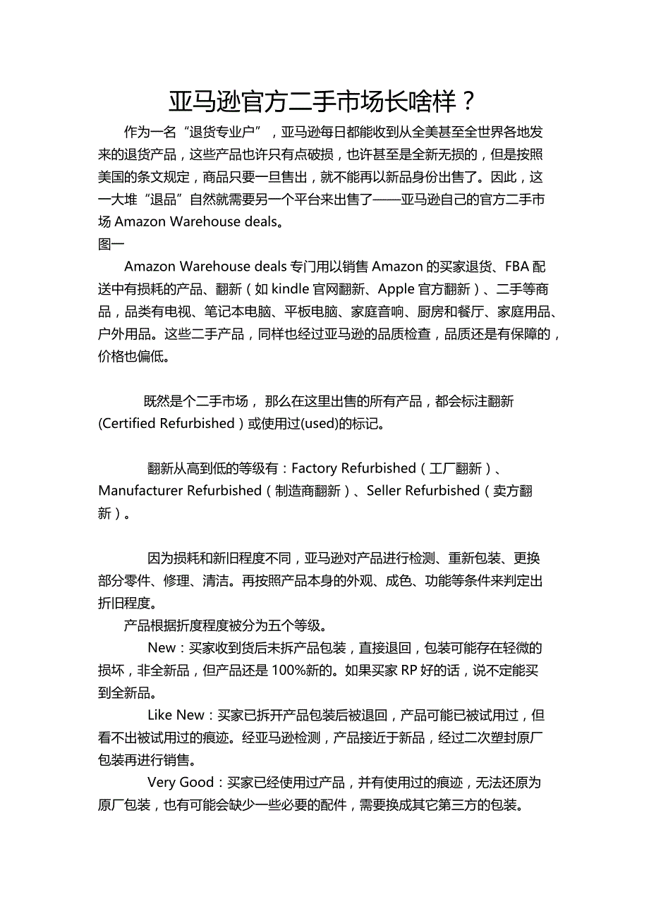 亚马逊官方二手市场长啥样？_第1页