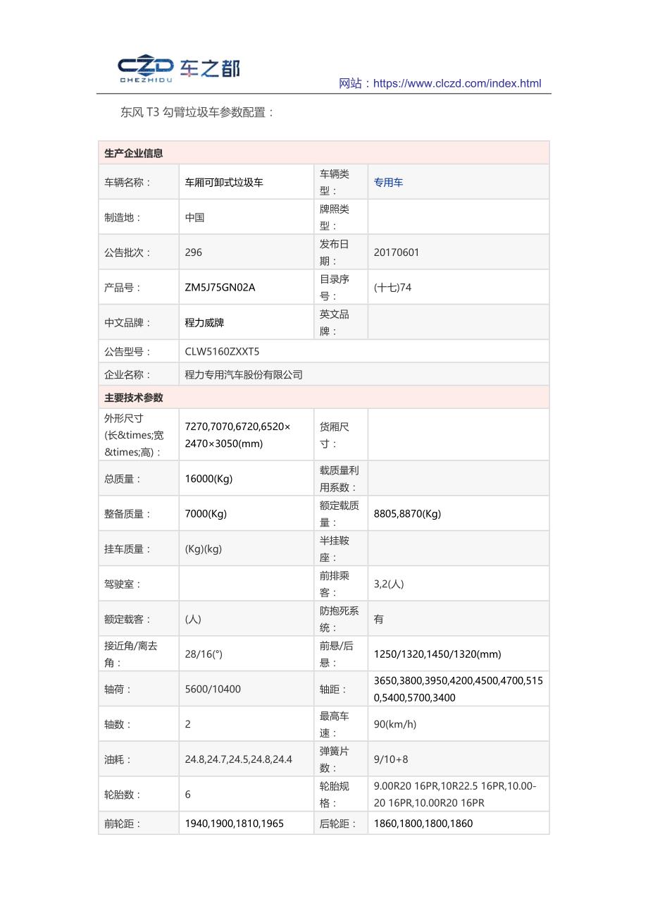 东风T3勾臂垃圾车_第2页