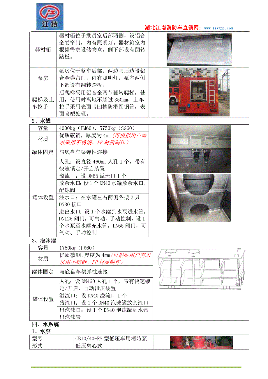 JDF5150GXFSG60A型水罐消防车_第4页