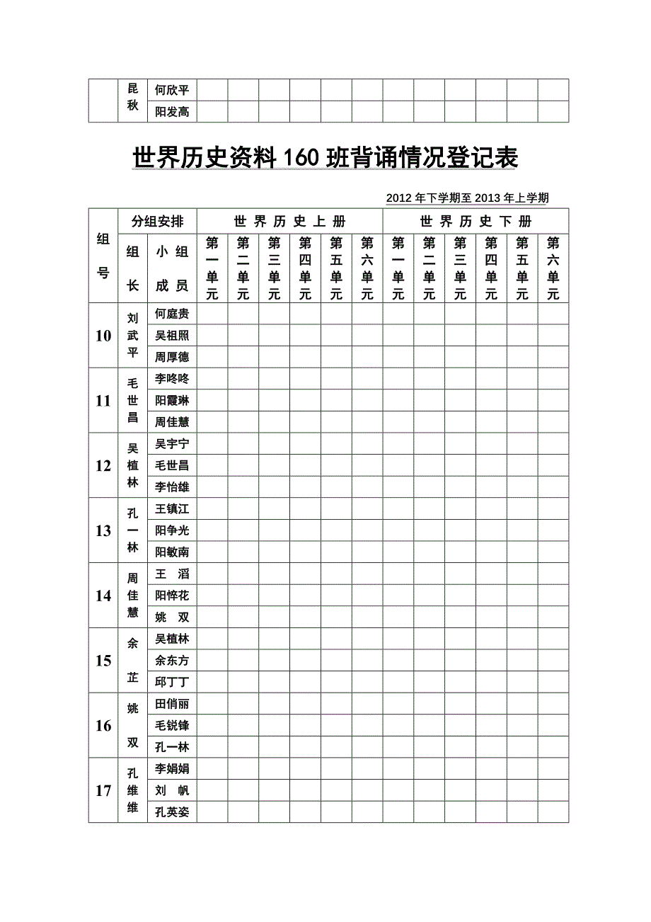 世界历史资料158班背诵情况登记表_第4页