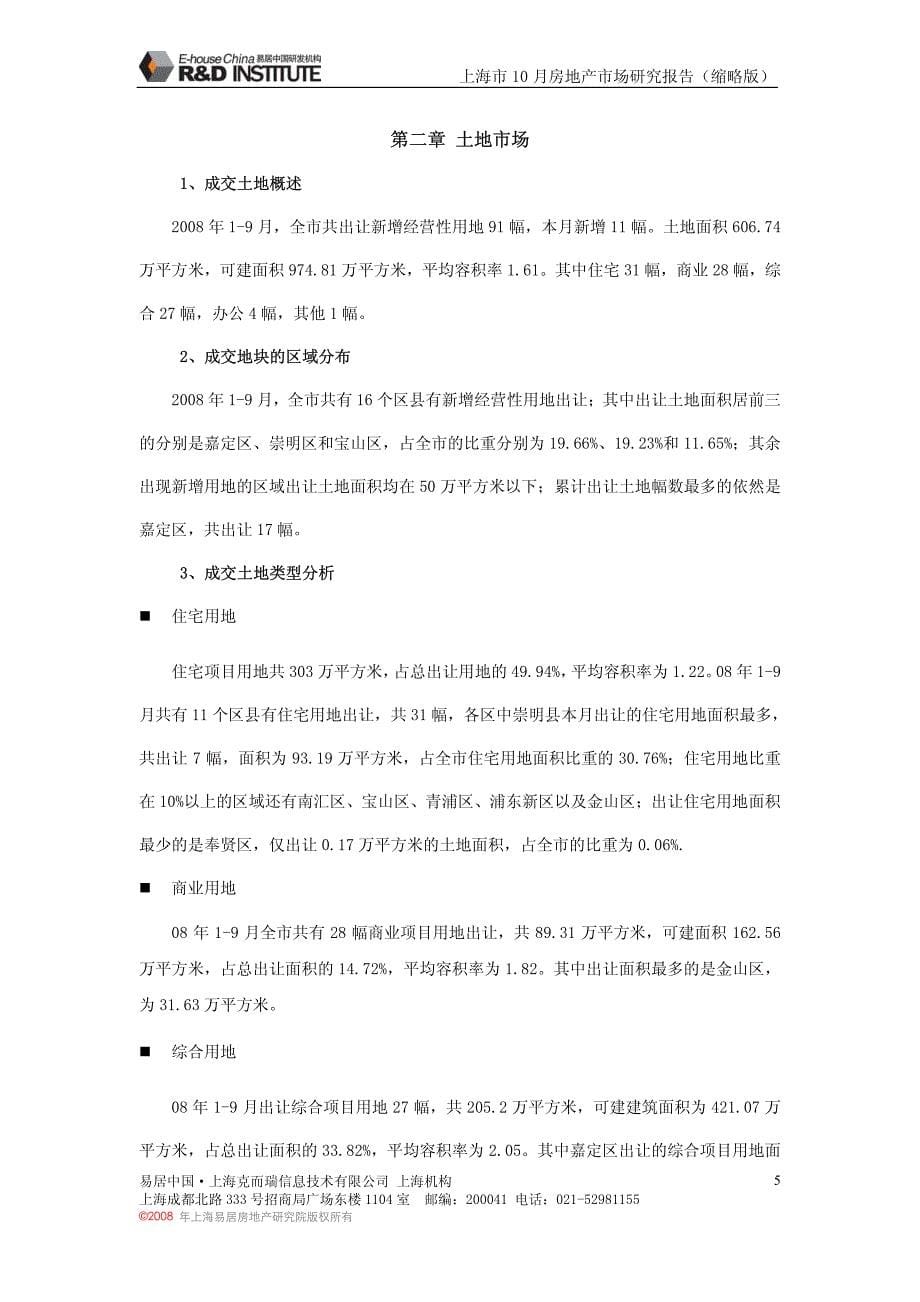 易居中国—2008年上海10月月报-上海机构_第5页