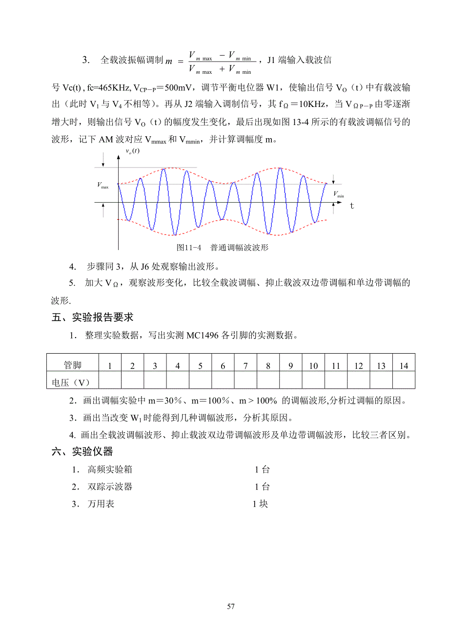 实验十一模拟乘法器调幅(am、dsb、ssb)实验_第4页