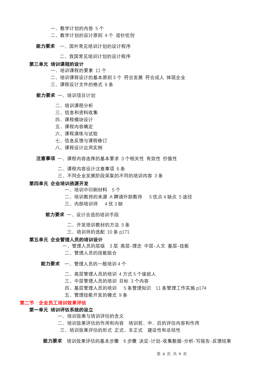 人力资源管理师二级提纲_第4页