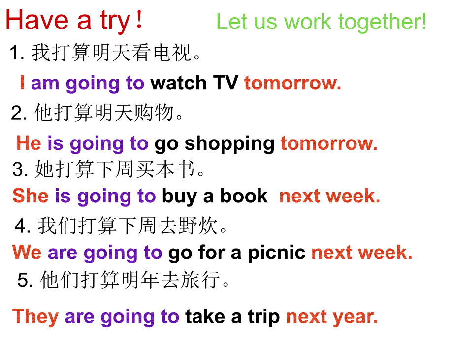 2014年新人教pep版六年级上册英语：unit3myweekendplanpartbletslearn课件_第4页