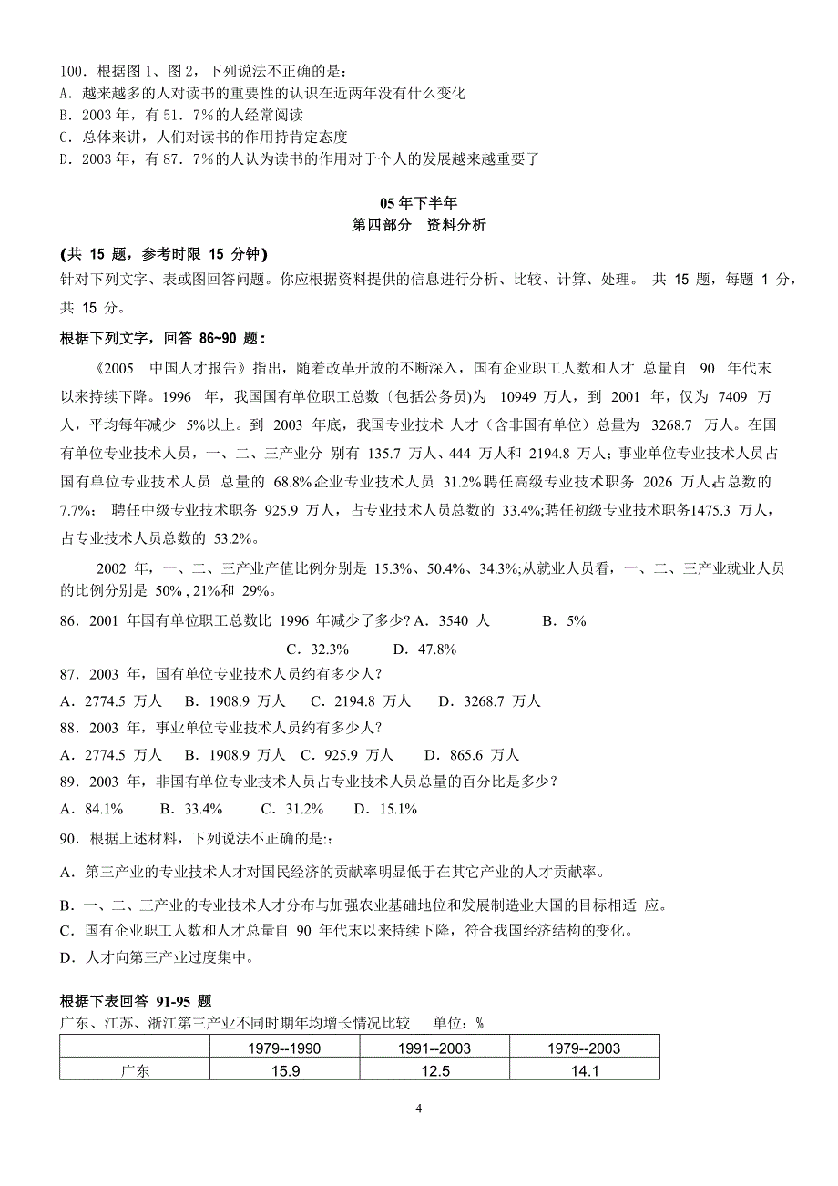 广东行测05年至10年资料分析_第4页