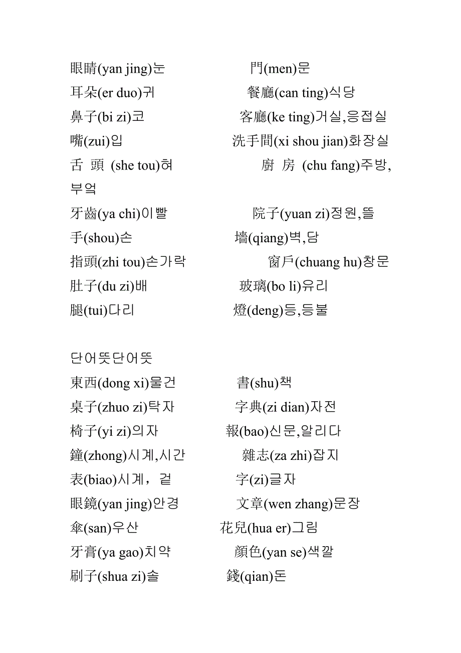 常用韩国语单词_第3页