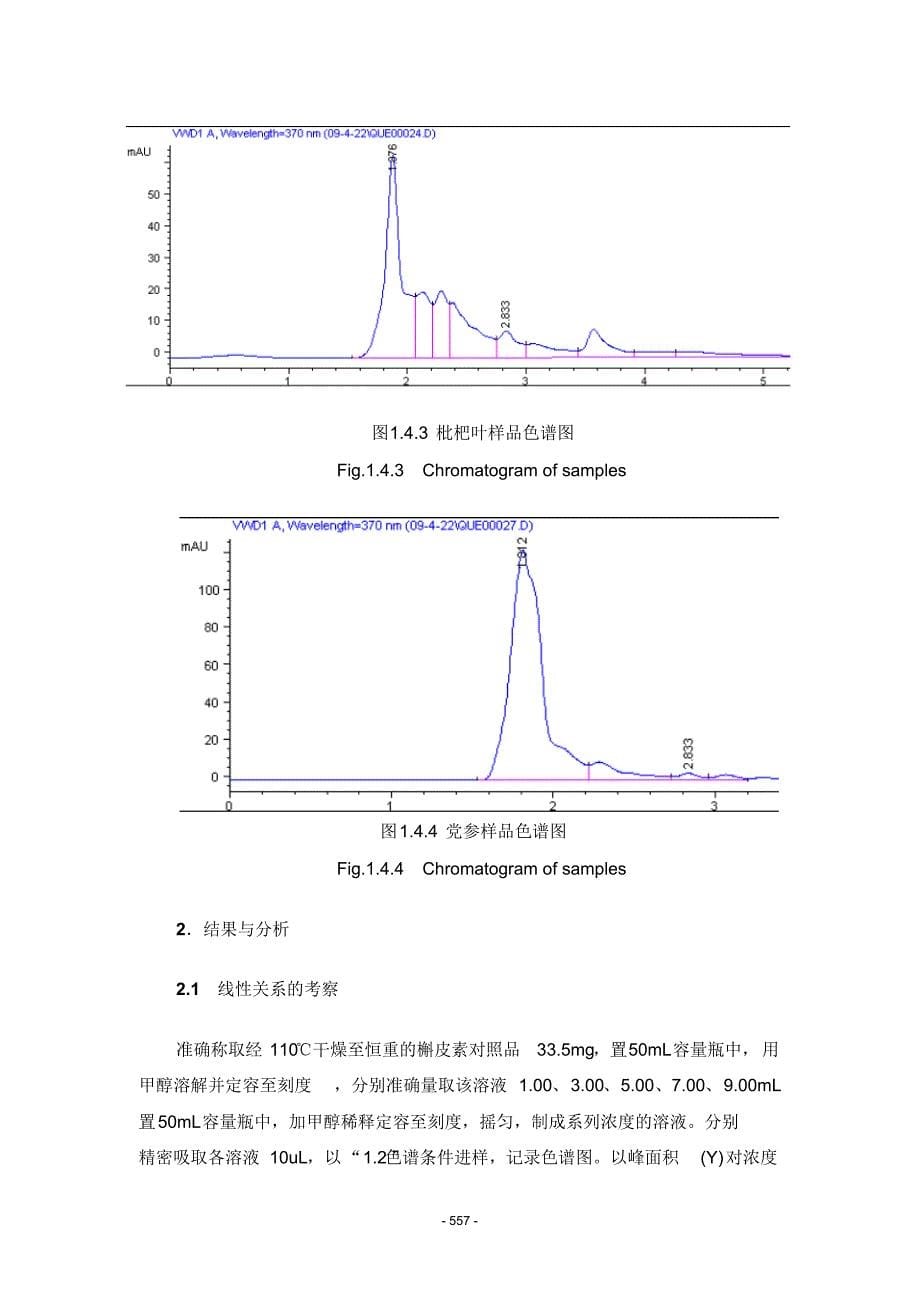 几种中草药中槲皮素含量的HPLC法测定_第5页