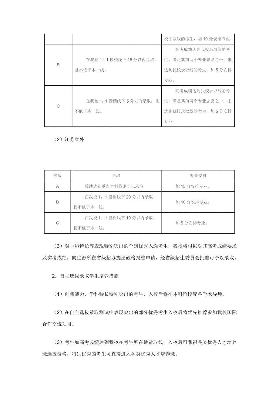 南京航空航天大学2013年自主选拔录取工作实施办法_第5页