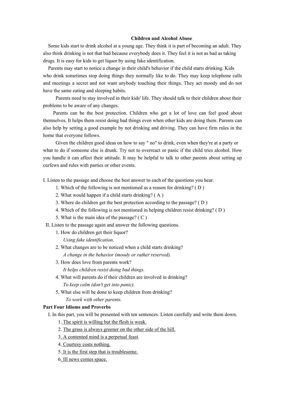 大学英语听力教程上册unit23原文及答案_第5页