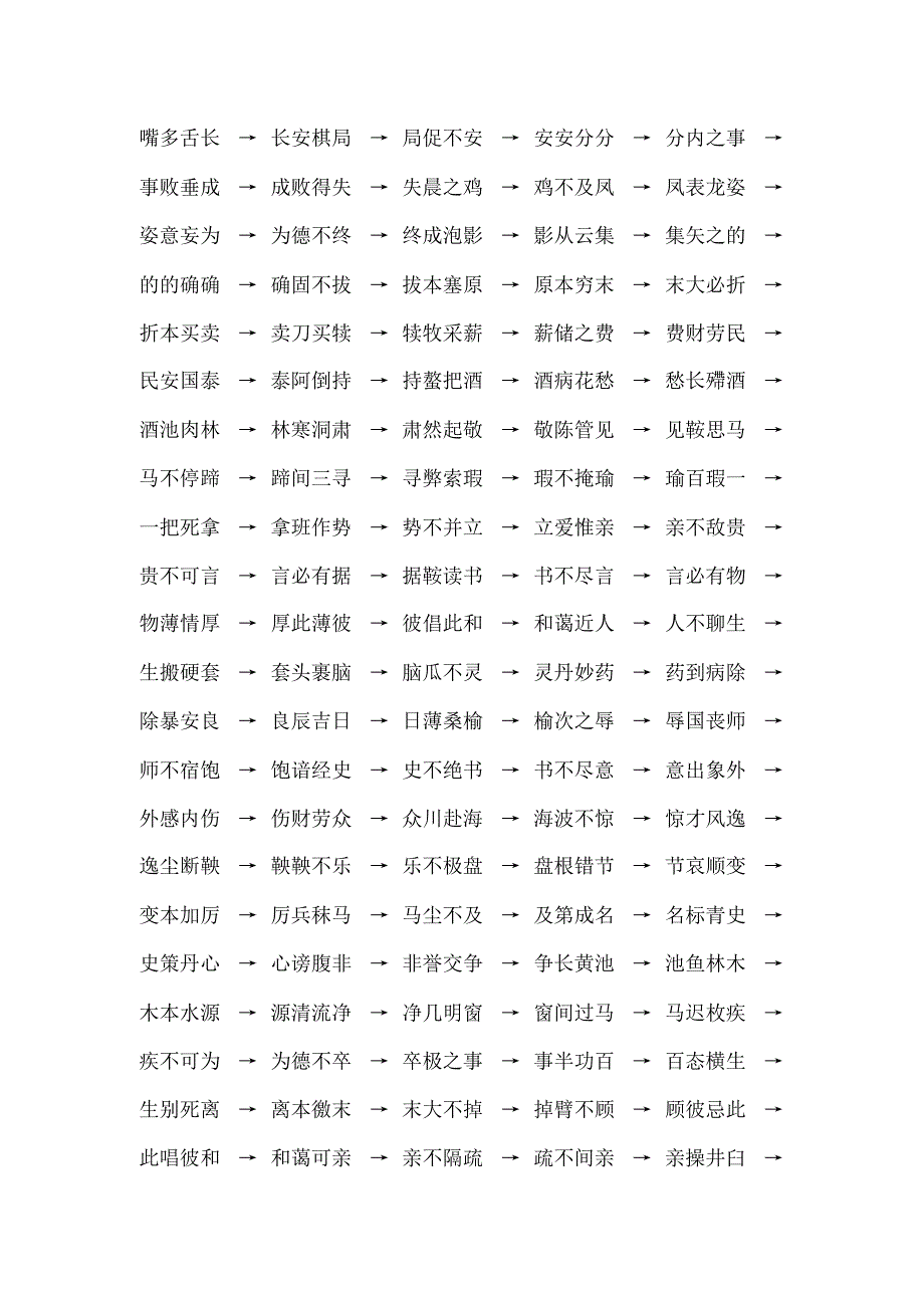 小学生成语接龙大全[1]_第2页