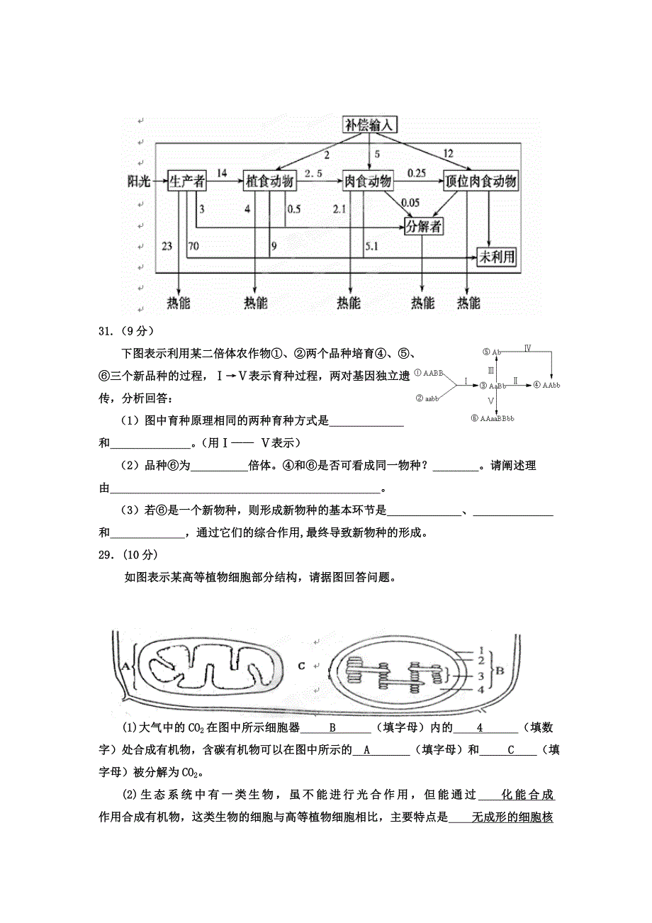 兴海中学高三生物第一次模拟试题_第2页