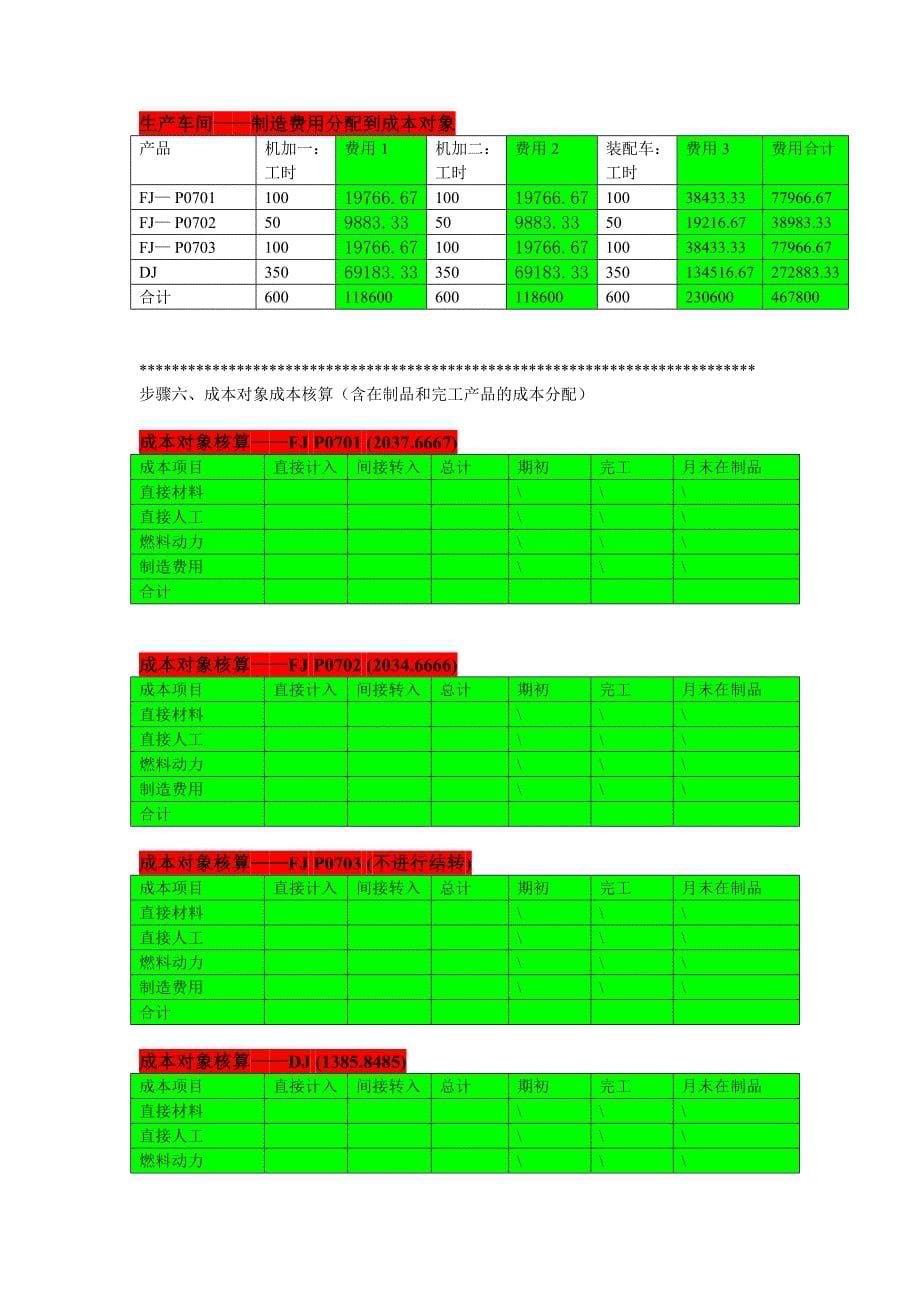 成本核算考核试题_第5页