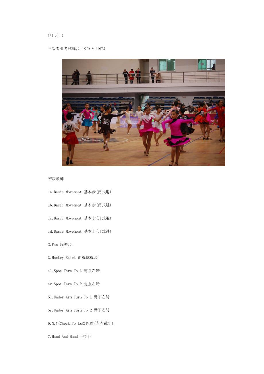 拉丁舞教师考级的资料_第1页