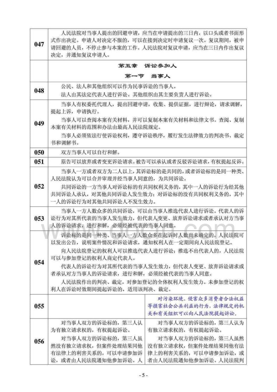 2012民事诉讼法新旧修改全文对比_第5页