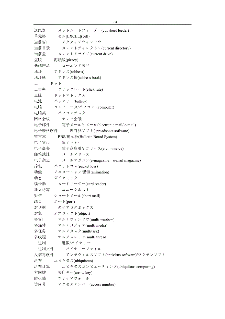 日语的电脑术语大集合_第4页