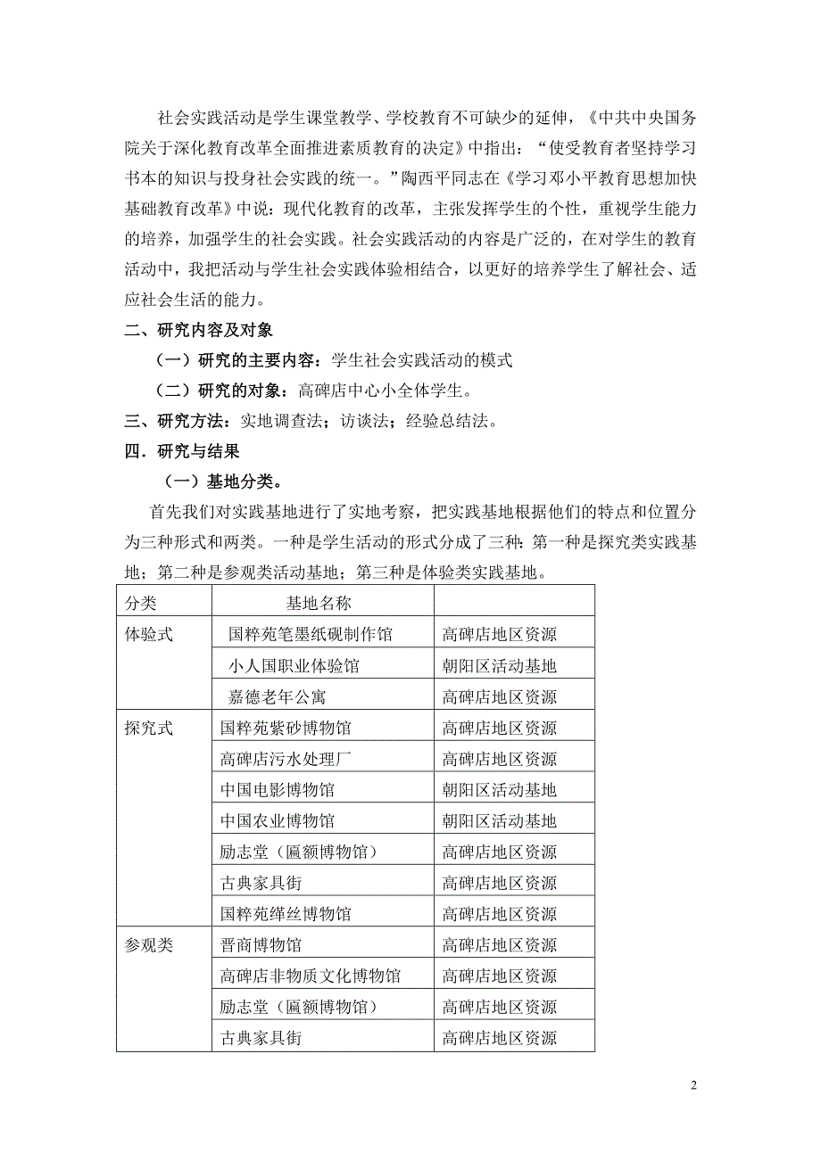 高碑店中心_刘青___学生基地活动模式研究_第2页