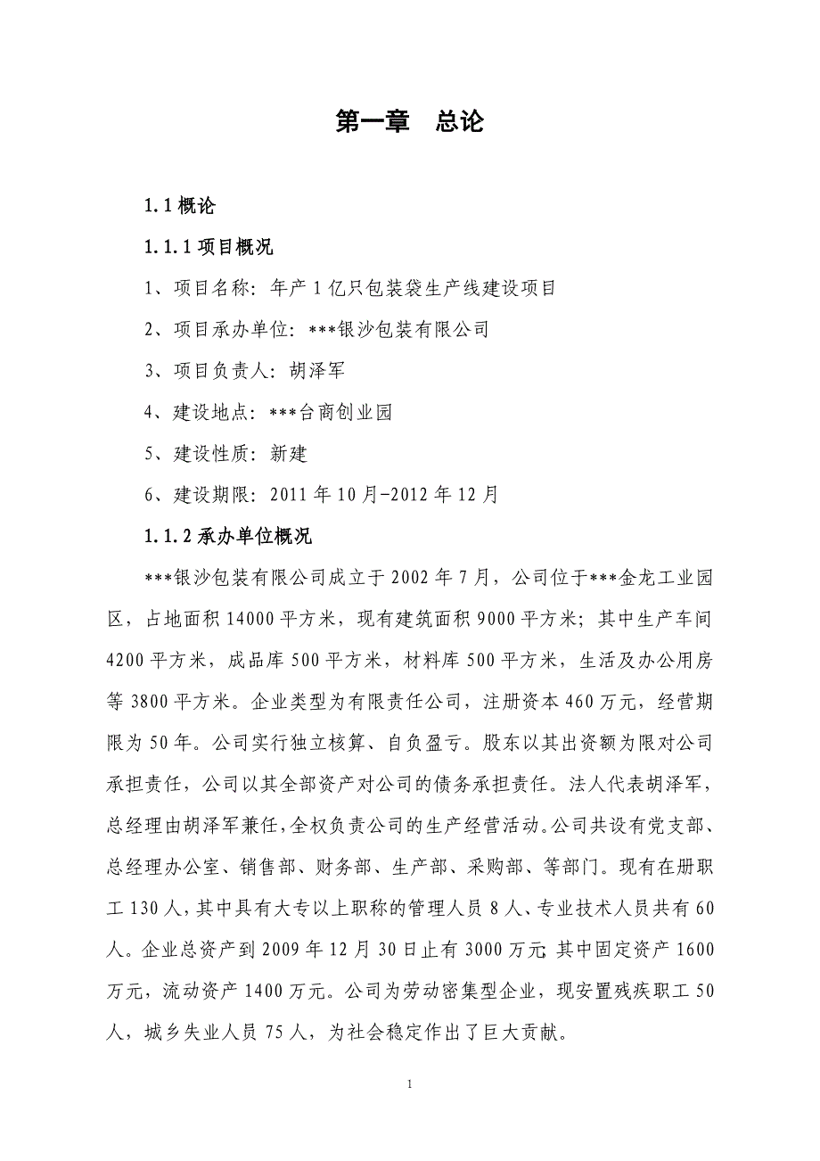 年产一亿条包装袋项目可行性研究报告_第3页