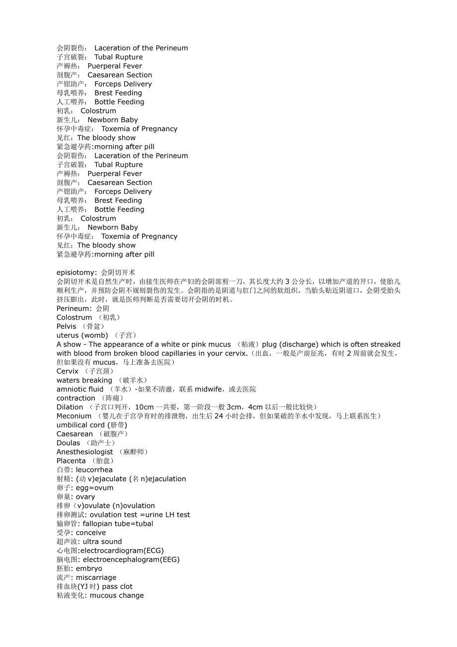 孕期常用单词_第2页