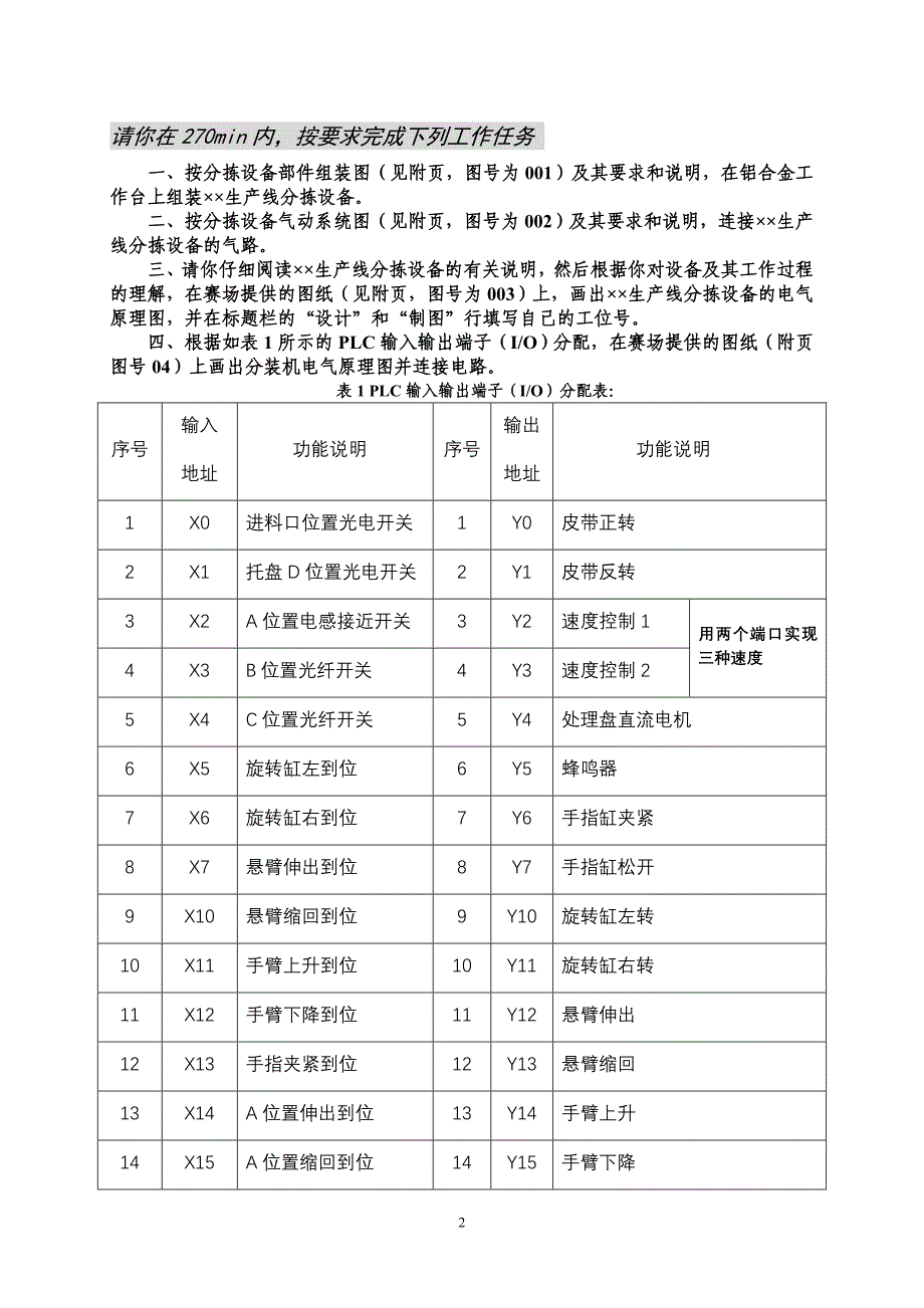 机电一体化_2012福建任务书_第2页