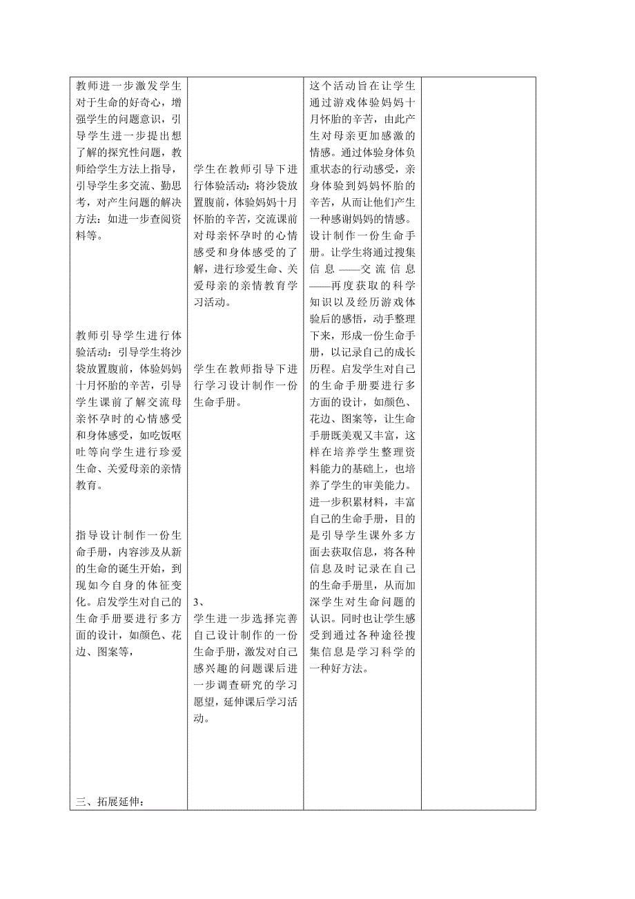 【青岛版】六年级科学下册全册教案_第5页