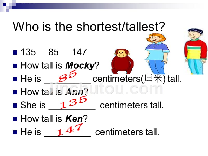 《unit5imtaller课件》小学英语北师大版三年级起点六年级上册_第3页