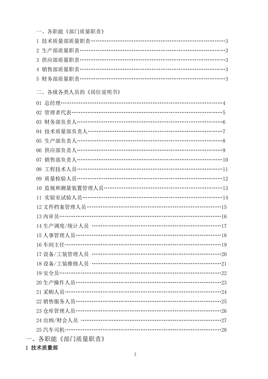 部门质量职责与岗位说明书(sx)_第2页