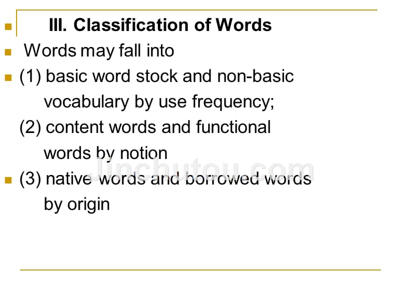英语专业【词汇学】课件：iii._classification_of_words_第1页