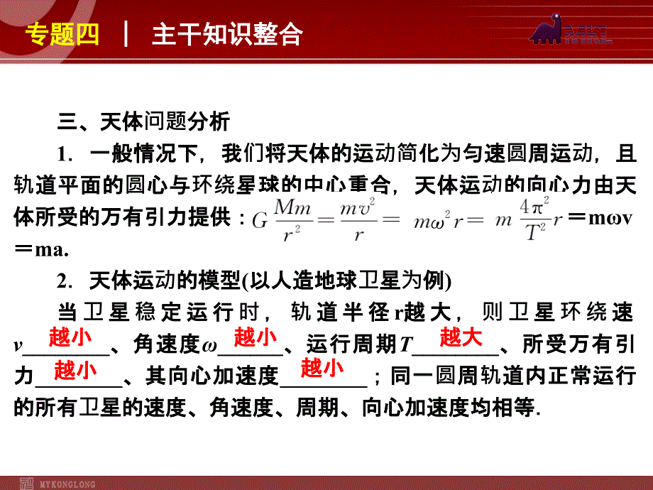 2012届高考物理二轮复习精品课件专题4天体运动_第4页