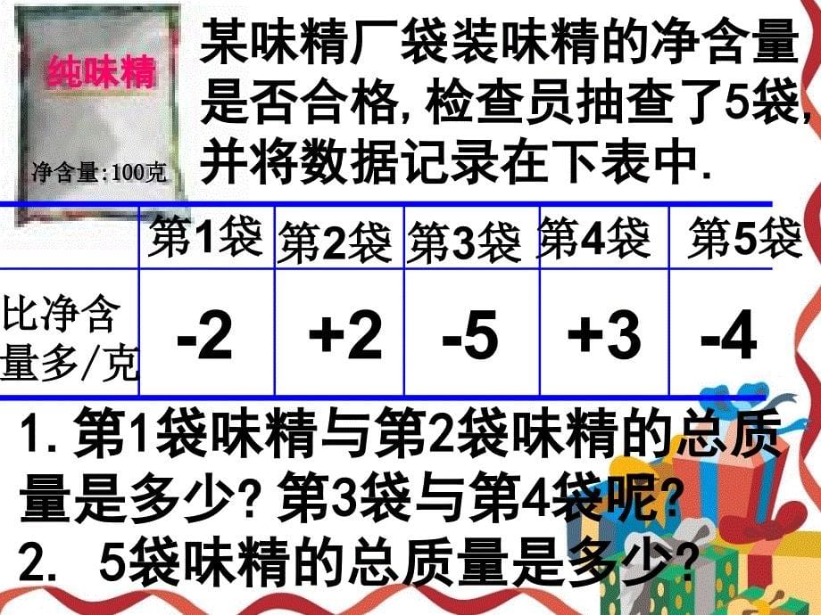 北师大版六年级上册小学数学：《正负数》课件_第5页