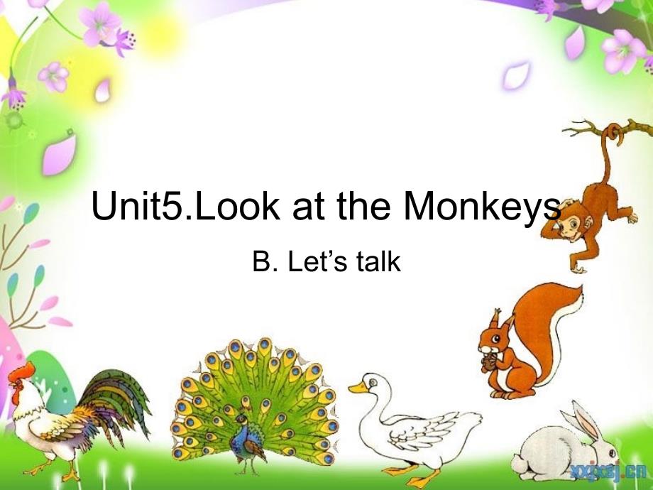 小学英语五年级下册《unit5lookatthemonkeys》精品课件_1_第1页