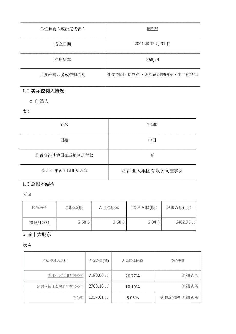 浙江亚太药业股份有限公司财务报表分析_第5页