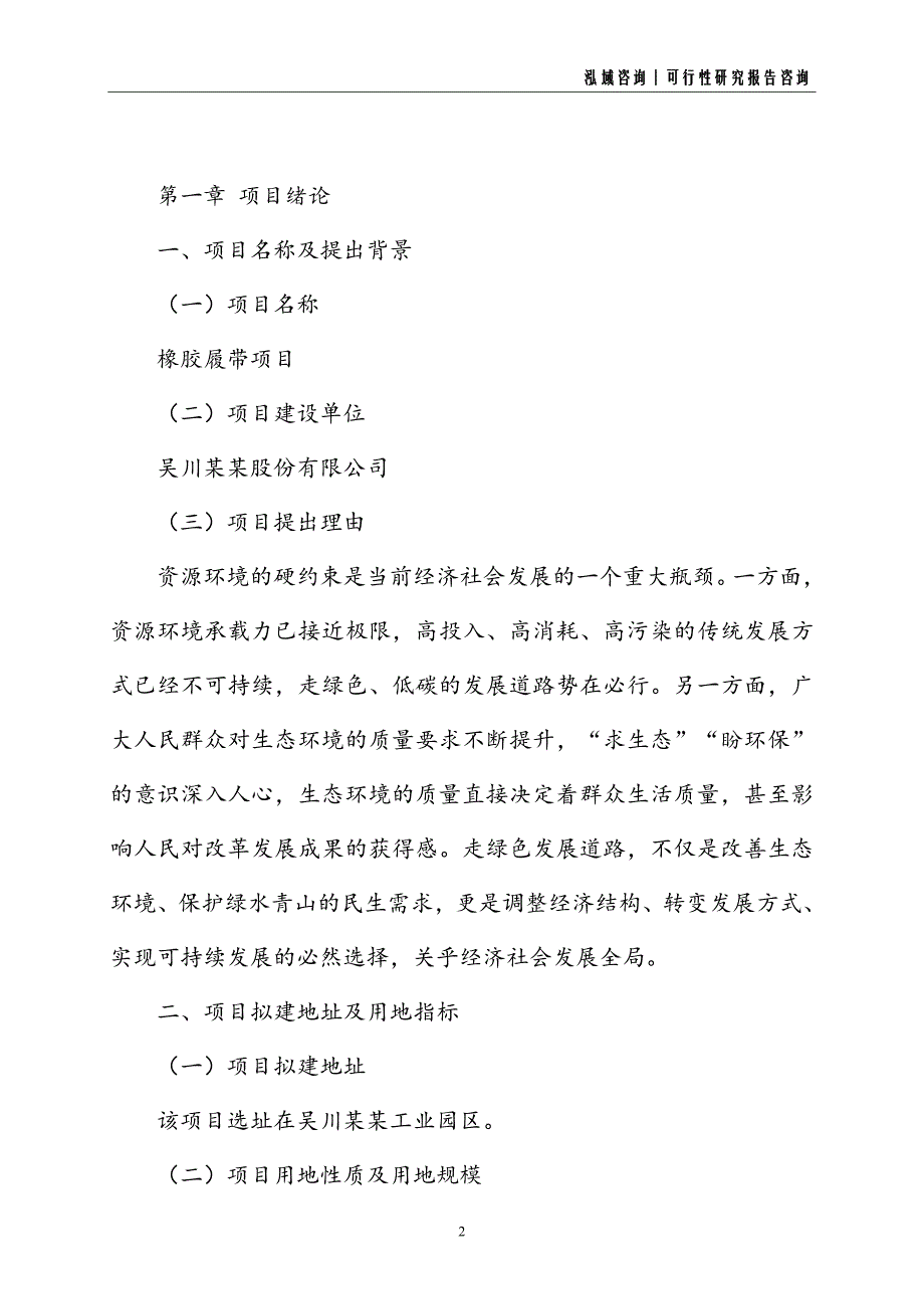 橡胶履带建设项目可行性研究报告_第2页