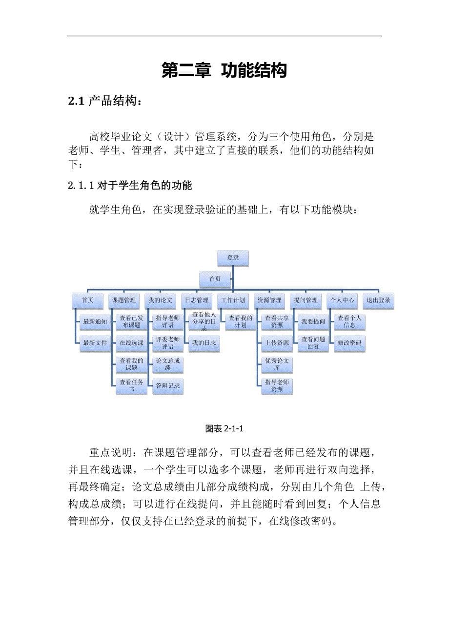 高校毕业论文（设计）管理系统产品说明书p11_第5页